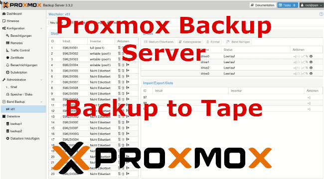 Proxmox PBS Sicherung auf Tape