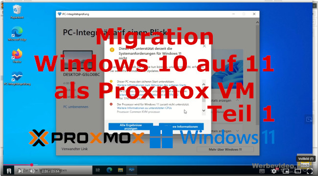 Anpassung von Windows 10 für die Migration auf Windows 11 als Proxmox VM