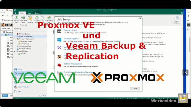 Veeam Sicherung von Proxmox Cluster ein Einstiegsvideo